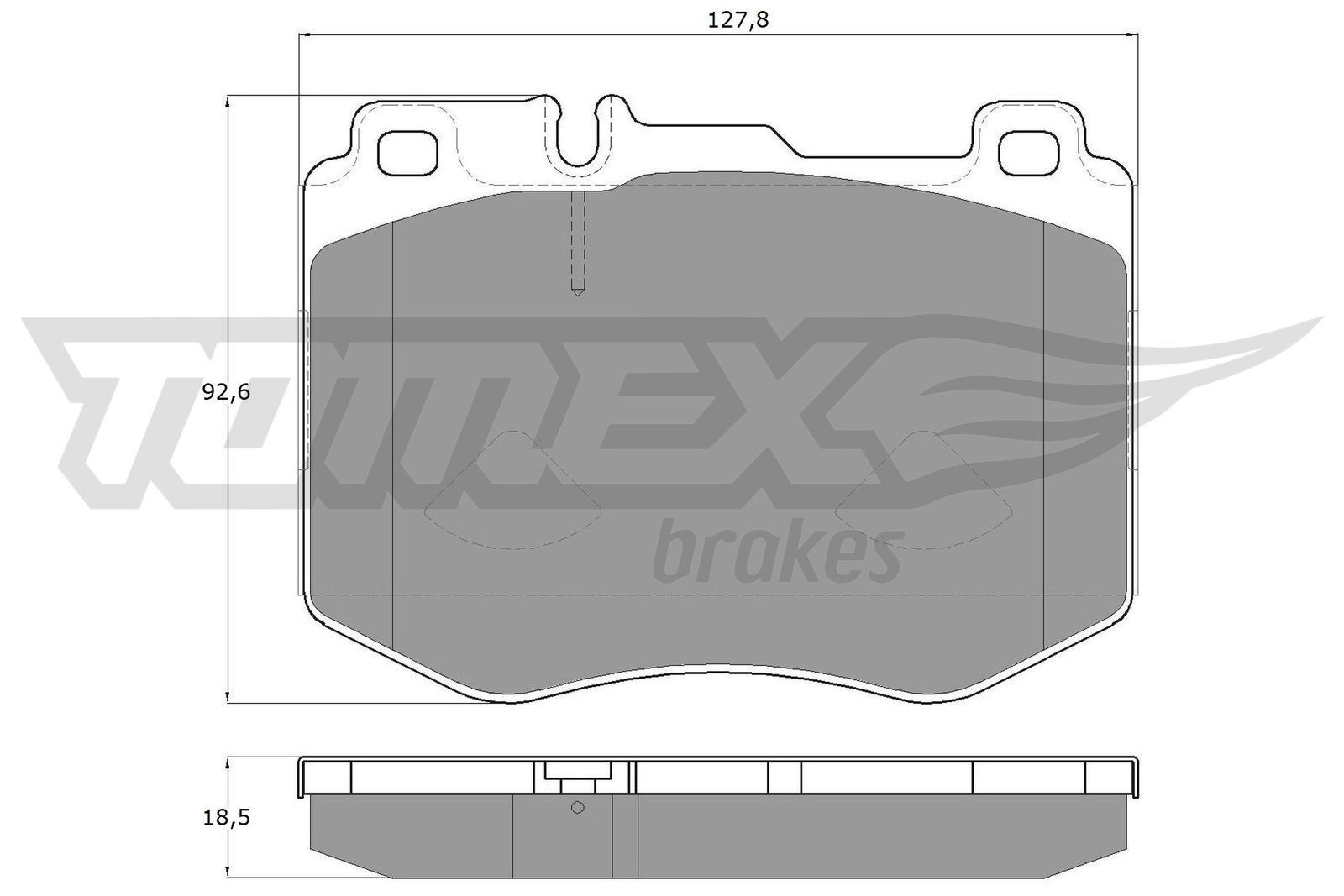 18-52 TOMEX brakes TX18-52 Brake pad set A00 842 01 920