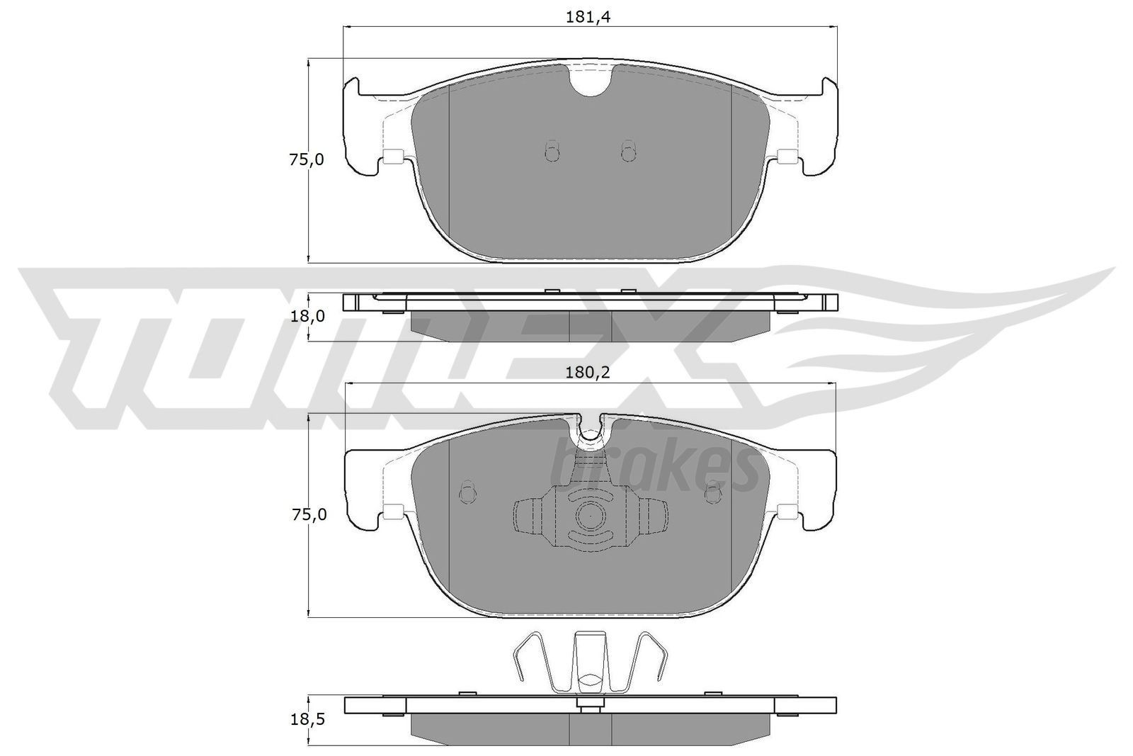 18-57 TOMEX brakes TX18-57 Brake pad set 3144597-5