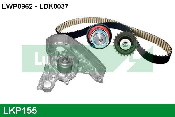 Iveco Water pump and timing belt kit LUCAS LKP155 at a good price
