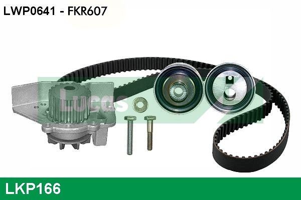 LUCAS LKP166 Water pump and timing belt kit 1611898680