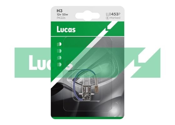 LUCAS Version: Single Clam, Standard H3 12V 55W PK22s, transparent Main beam bulb LLB453P buy