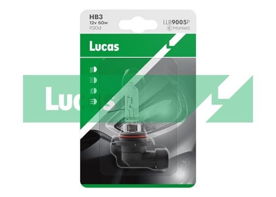 Fog lamp bulb LUCAS Version: Single Clam Standard HB3 12V 60W P20d, transparent - LLB9005P