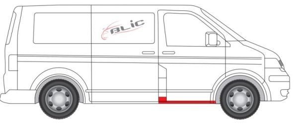 BLIC Foot board, door sill 6505-06-9568019P for VW MULTIVAN, TRANSPORTER