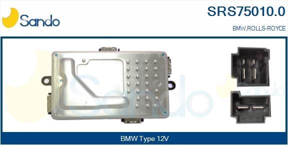 SANDO SRS750100 Blower resistor BMW 5 Saloon (F10) 520 d 136 hp Diesel 2013