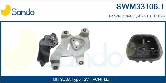 SWM33106.1 SANDO Scheibenwischermotor für FUSO (MITSUBISHI) online bestellen