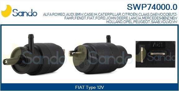 SWP74000.0 SANDO Waschwasserpumpe, Scheibenreinigung für VW online bestellen