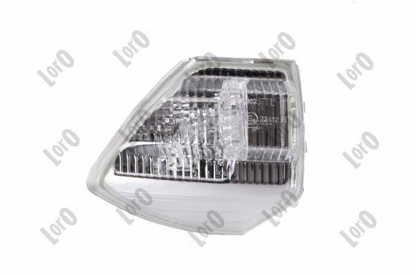Turn signal ABAKUS Crystal clear, Right Front, Exterior Mirror, without bulb - 017-67-862