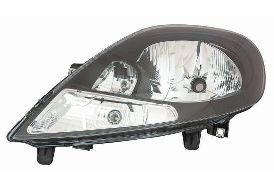 ABAKUS 551-1167L-LEMC2 Headlight Left, H4, PY21W, W5W, black, for right-hand traffic, without electric motor, P43t, BAU15s