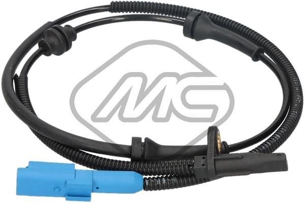 Metalcaucho 50298 ABS sensor Front axle both sides, Hall Sensor, 2-pin connector, 965mm, 1070mm, blue, black, Plastic
