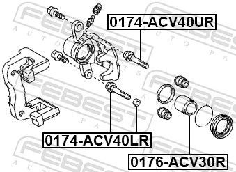0174ACV40LR Brake caliper bolt FEBEST 0174-ACV40LR review and test