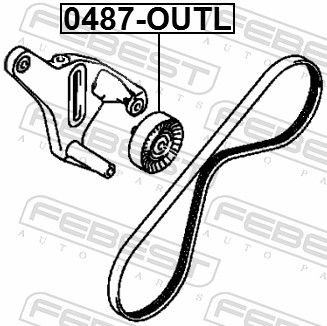 0487OUTL Tensioner pulley, v-ribbed belt FEBEST 0487-OUTL review and test