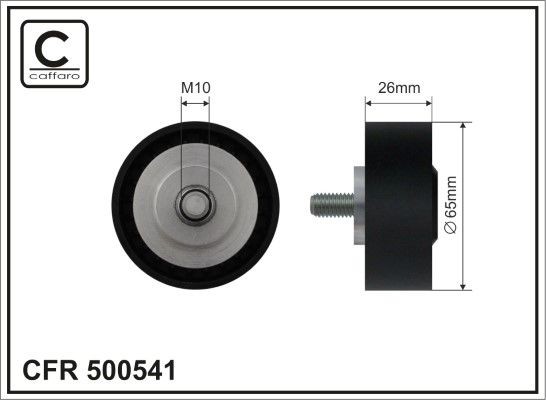 Mini Deflection / Guide Pulley, v-ribbed belt CAFFARO 500541 at a good price