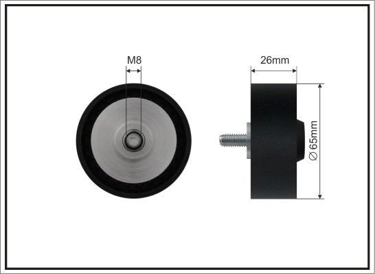 CAFFARO Ø: 65mm Deflection / Guide Pulley, v-ribbed belt 500542 buy
