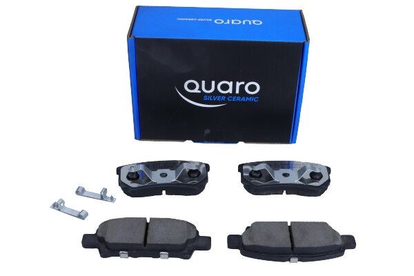 QUARO with acoustic wear warning Height 1: 39,8mm, Height 2: 35,6mm, Width 1: 85mm, Width 2 [mm]: 106mm, Thickness: 15,4mm Brake pads QP6028C buy