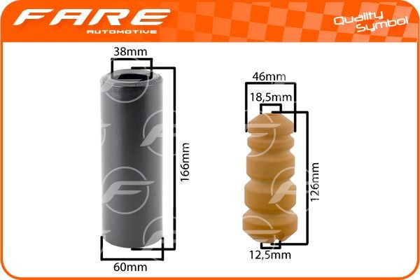 FARE SA Rear Axle Height: 230mm Shock absorber dust cover & bump stops 15743 buy