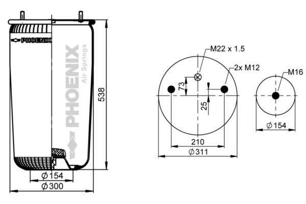 PHOENIX Boot, air suspension 1 DK 32