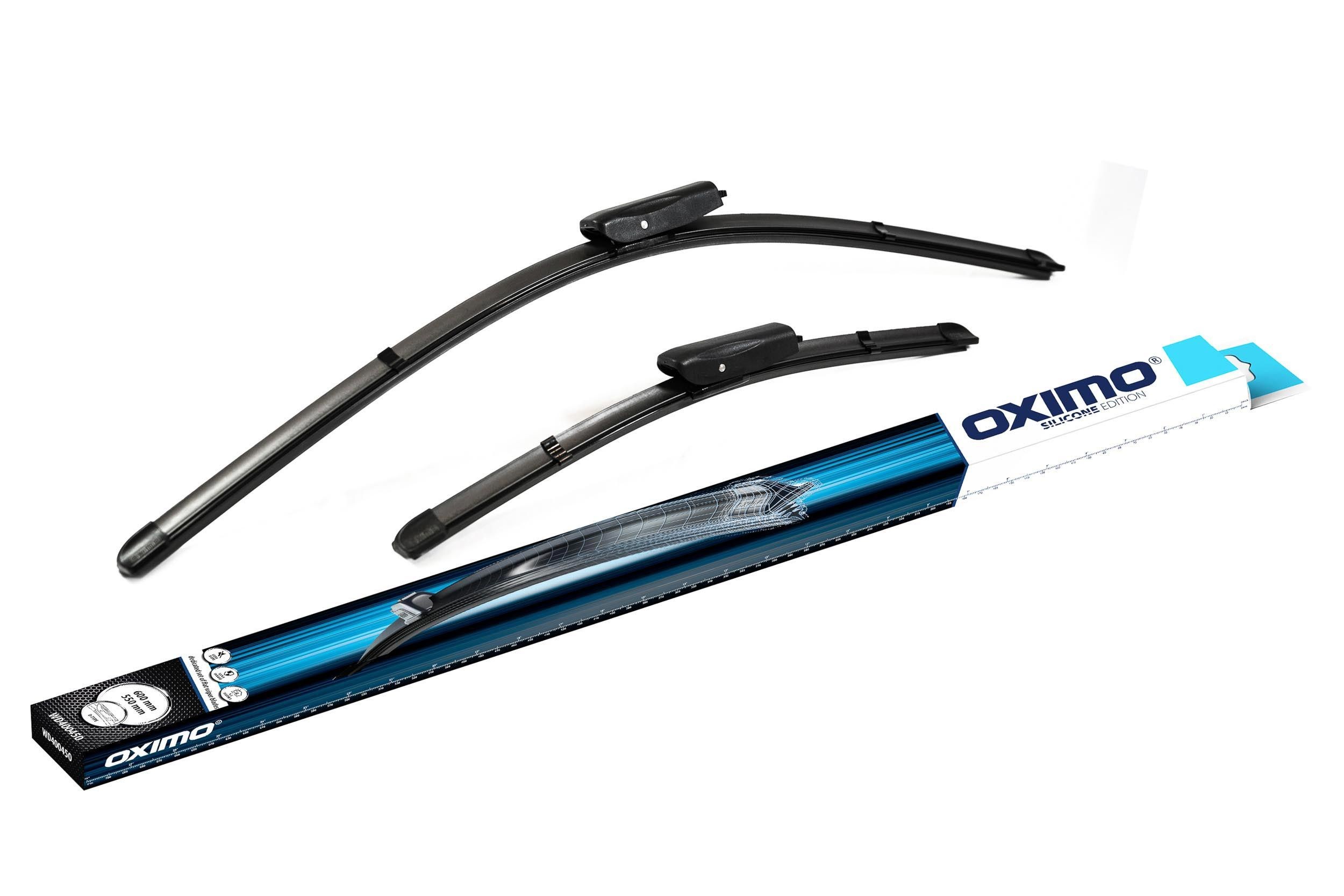 OXIMO WD400450 Wiper blade 600, 550 mm Front, Flat wiper blade