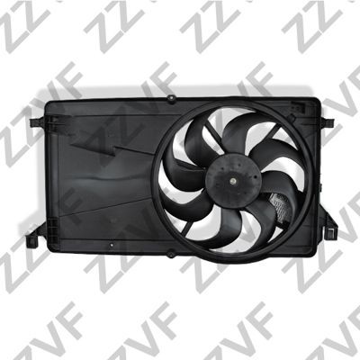 ZZVF FF-2-14016-3 Fan, radiator with radiator fan shroud, with control unit
