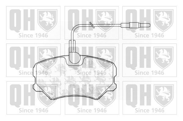 21208 QUINTON HAZELL incl. wear warning contact Height: 49,5mm, Width: 95mm, Thickness: 19mm Brake pads BP1007 buy