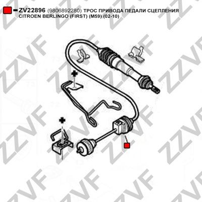 ZZVF ZV22896 Clutch Cable Adjustment: with automatic adjustment
