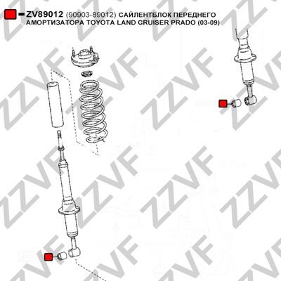 ZV89012 Bush, shock absorber ZZVF ZV89012 review and test