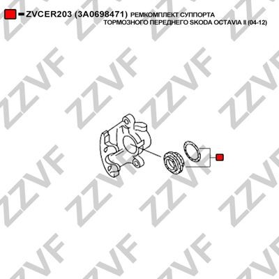 ZZVF Brake Caliper Rebuild Kit ZVCER203