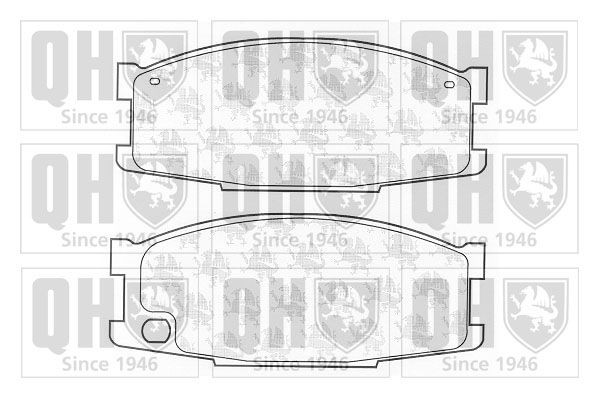 23501 QUINTON HAZELL prepared for wear indicator Height: 53,5mm, Width: 133mm, Thickness: 17,5mm Brake pads BP1206 buy