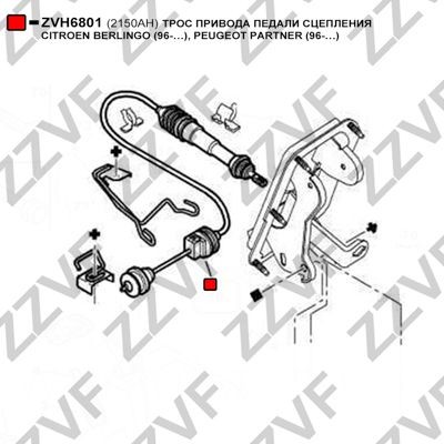 ZZVF ZVH6801 Clutch Cable Adjustment: with automatic adjustment