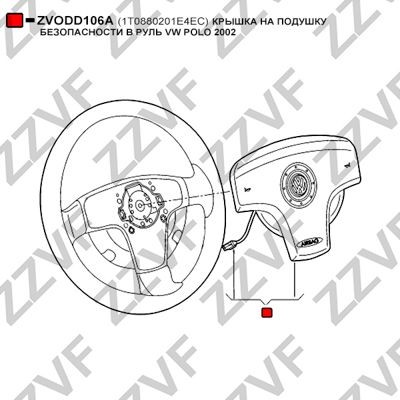 ZZVF ZVODD106A Cover, steering wheel