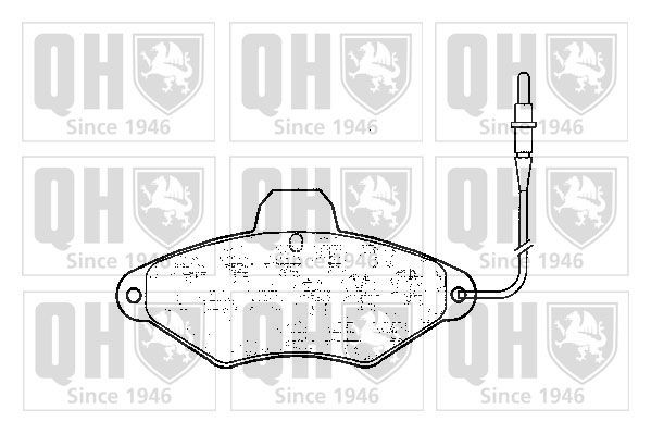 21631 QUINTON HAZELL incl. wear warning contact Height: 60,8mm, Width: 131mm, Thickness: 17mm Brake pads BP597 buy