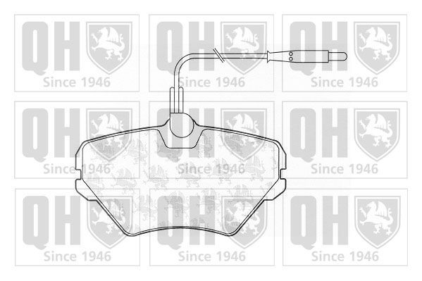 21388 QUINTON HAZELL incl. wear warning contact Height: 60,7mm, Width: 110mm, Thickness: 18mm Brake pads BP818 buy