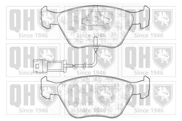 21638 QUINTON HAZELL incl. wear warning contact Height: 58,5mm, Width: 157mm, Thickness: 18,8mm Brake pads BP835 buy