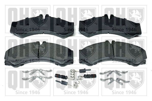 QUINTON HAZELL BP878 Brake pad set prepared for wear indicator, with brake caliper screws