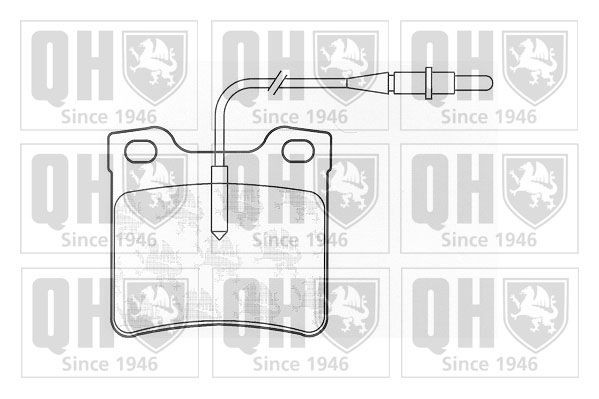 QUINTON HAZELL BP929 Brake pad set incl. wear warning contact