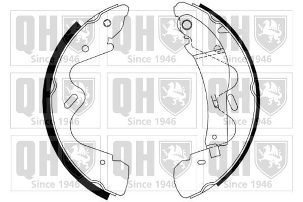 QUINTON HAZELL BS1179 Brake Shoe Set 280 x 65 mm