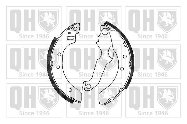QUINTON HAZELL BS576 Brake Shoe Set 203 x 38 mm