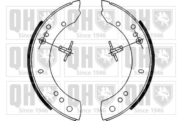 QUINTON HAZELL BS579 Brake shoes LAND ROVER 88/109 1964 in original quality