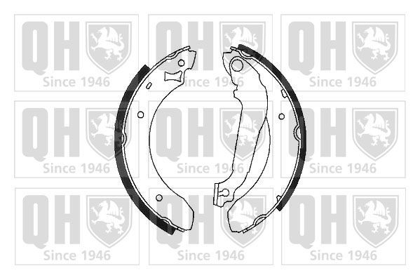 QUINTON HAZELL Drum brake pads rear and front FORD Sierra Mk2 Hatchback (GBC, GBG) new BS615
