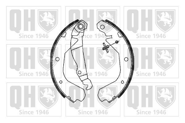 QUINTON HAZELL BS685 Brake Shoe Set 200 x 46 mm, with automatic adjustment