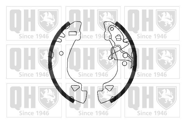 QUINTON HAZELL BS890 Brake Shoe Set 185 x 31 mm