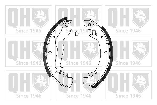 QUINTON HAZELL BS891 Brake Shoe Set 270 x 55 mm