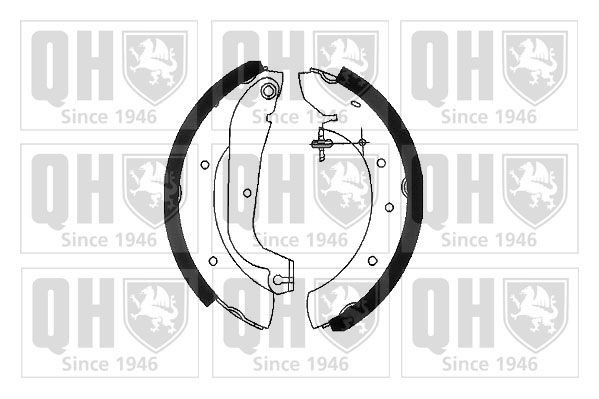 QUINTON HAZELL BS904 Brake Shoe Set 254 x 57 mm