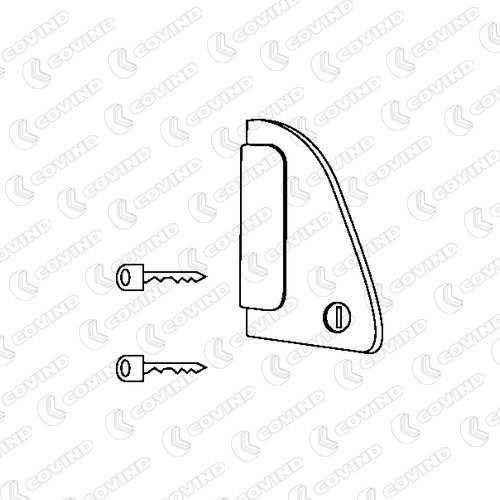 COVIND CF0/194 Door Handle Right, with key
