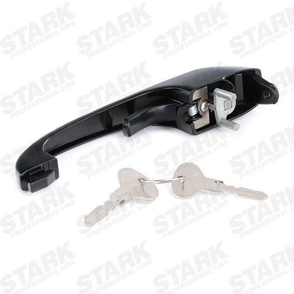 STARK SKDH-2010186 Door Handle Left Front, Right Front, with key, black, with piston clip