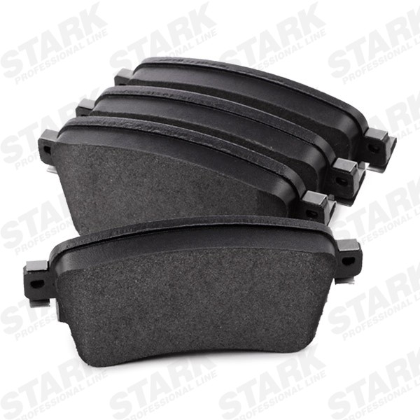 STARK SKBP-0011922 Disc pads Rear Axle, not prepared for wear indicator, with acoustic wear warning, with brake caliper screws, with accessories