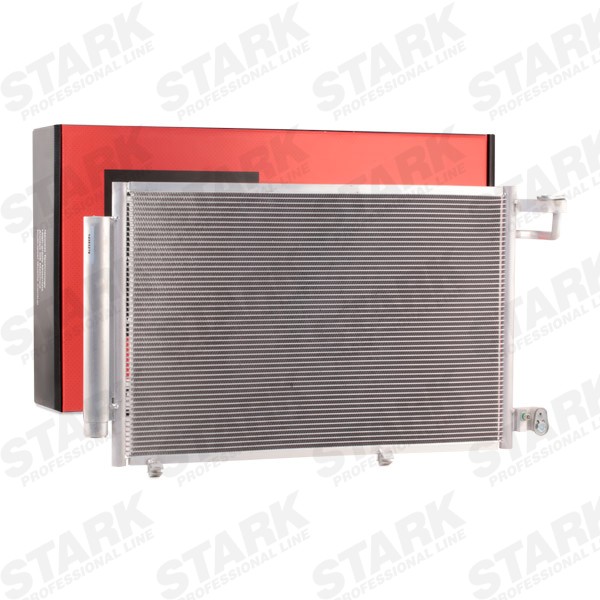 STARK SKCD-0110426 Air conditioning condenser with dryer, 605 x 351 x 16 mm, 14,10mm, 11,1mm, Aluminium