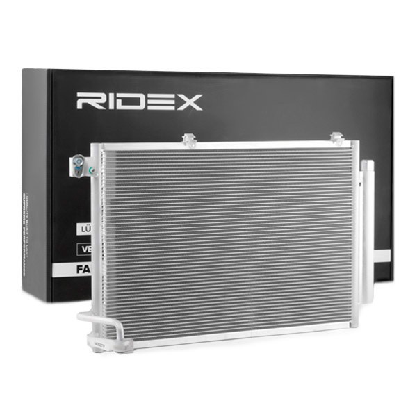 RIDEX 448C0245 Air conditioning condenser with dryer, 605 x 351 x 16 mm, 14,10mm, 11,1mm, Aluminium