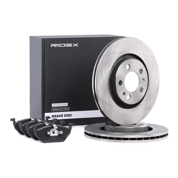 RIDEX Brake disc and pads set 3405B0358