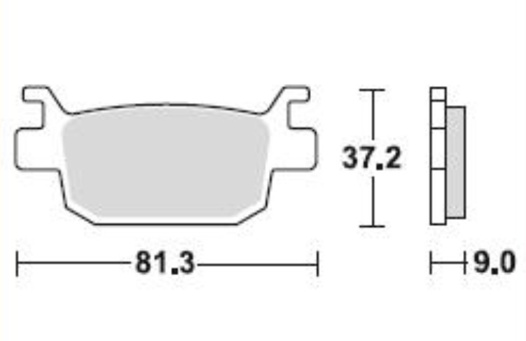 VICMA Height: 37.2mm, Width: 81.3mm, Thickness: 9mm Brake pads P10774 buy