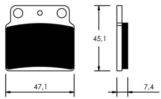 VICMA Height: 45.1mm, Width: 47.1mm, Thickness: 7.4mm Brake pads P10791 buy